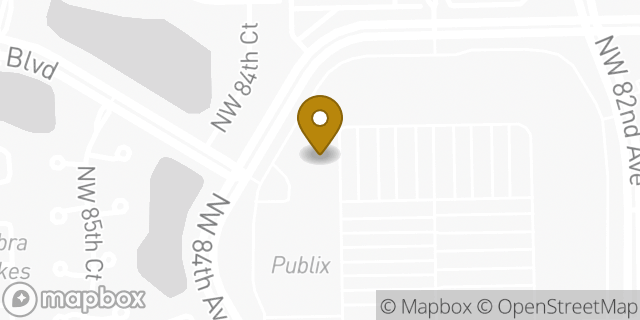 Map showing the location of Walgreens in Miami, FL 33144