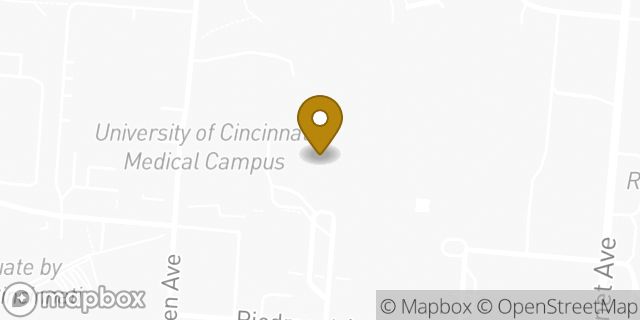 Map showing the location of Starbucks in Cincinnati, OH 45219
