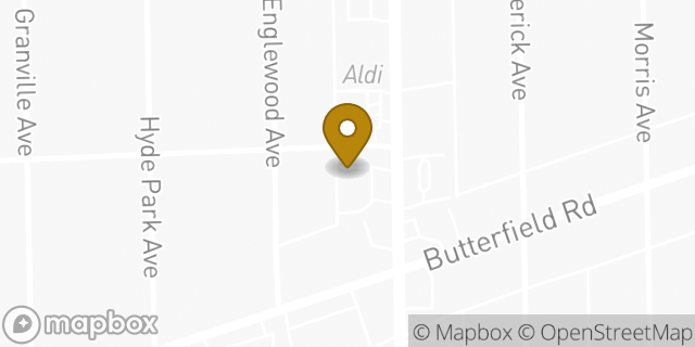 Map showing the location of Dunkin' in Bellwood, IL 60104