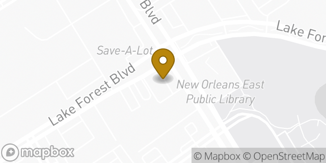 Map showing the location of Chase Bank in New Orleans, LA 70127
