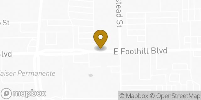Map showing the location of Starbucks in Pasadena, CA 91107