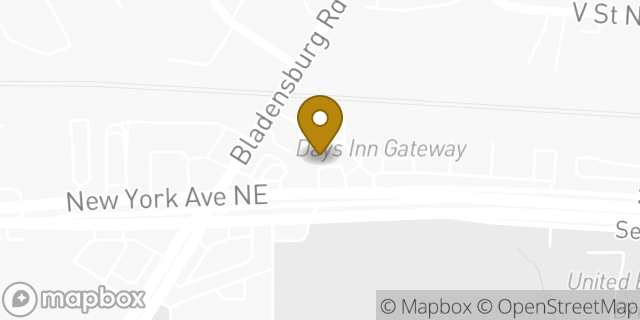 Map showing the location of Dunkin' in Washington, DC 20002