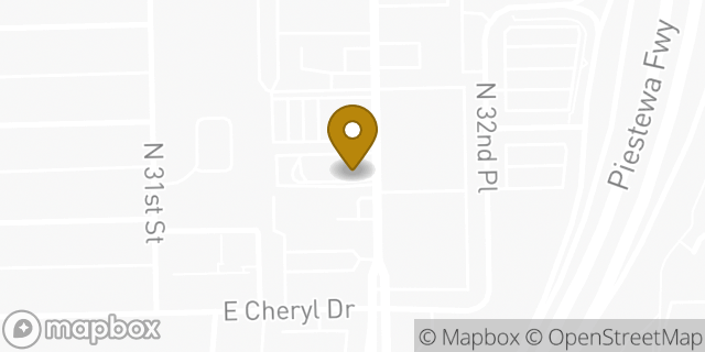 Map showing the location of McDonald's in Phoenix, AZ 85028