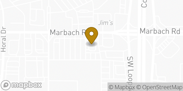 Map showing the location of Whataburger in San Antonio, TX 78227