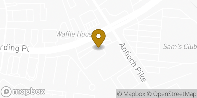 Map showing the location of OneMain Financial in Nashville, TN 37211