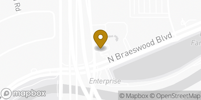 Map showing the location of Starbucks in Houston, TX 77096