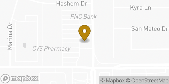 Map showing the location of CVS Pharmacy in Modesto, CA 95355