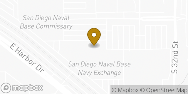 Map showing the location of Pearle Vision in San Diego, CA 92136