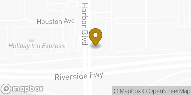 Map showing the location of Fullerton - South Harbor Boulevard HLE in Fullerton, CA 92832
