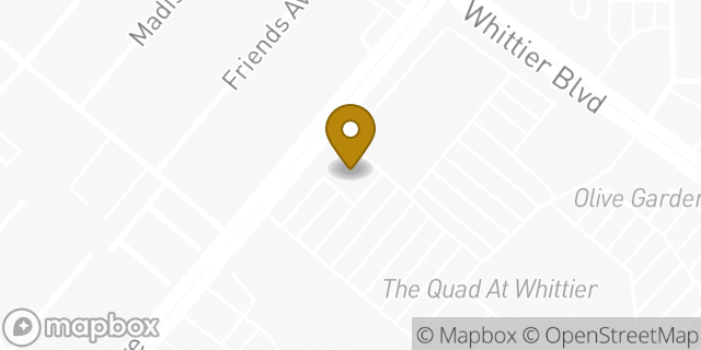 Map showing the location of Subway in Whittier, CA 90602