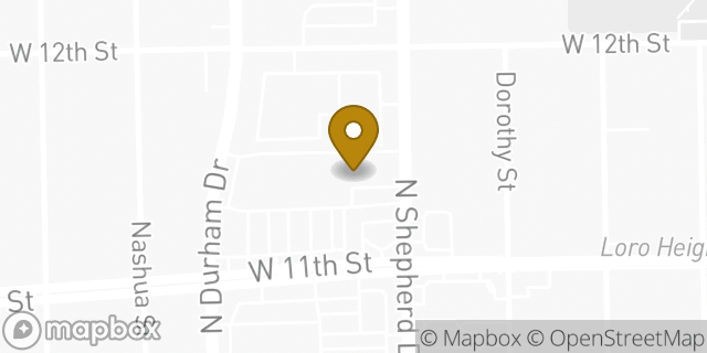 Map showing the location of AutoZone in Houston, TX 77008