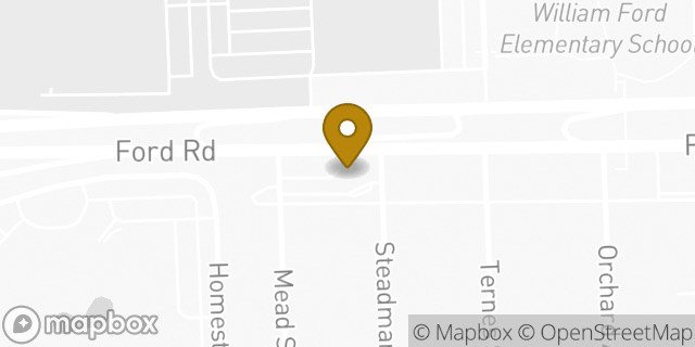 Map showing the location of Chase Bank in Dearborn, MI 48126