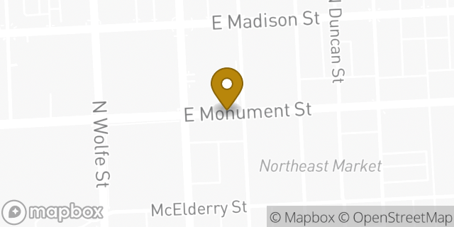 Map showing the location of Wells Fargo in Baltimore, MD 21205