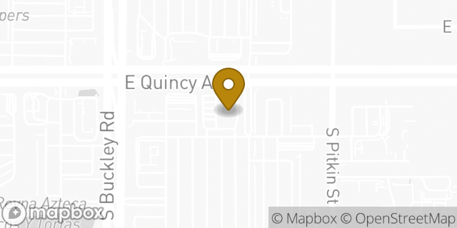 Map showing the location of 7-Eleven in Aurora, CO 80015