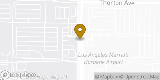Map showing the location of Hollywood Burbank Airport in Burbank, CA 91505