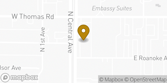 Map showing the location of Subway in Phoenix, AZ 85004