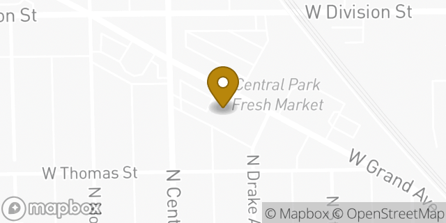 Map showing the location of AutoZone in Chicago, IL 60651