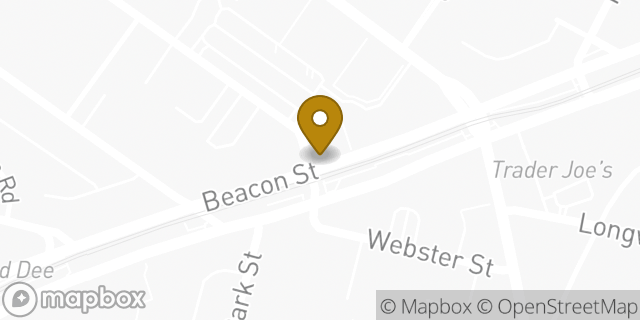 Map showing the location of Chase ATM in Brookline, MA 02446
