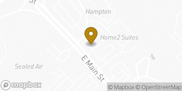 Map showing the location of Starbucks in Duncan, SC 29334