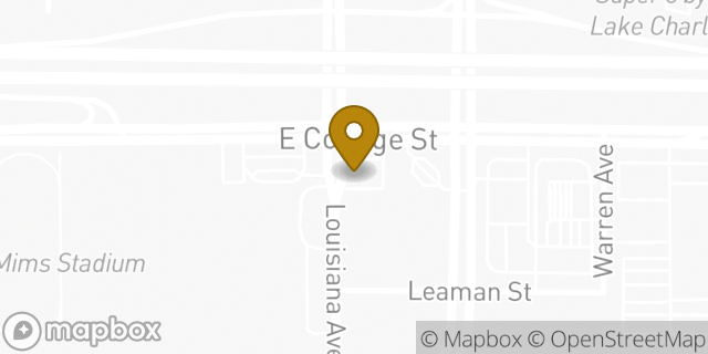 Map showing the location of Enterprise Rent-A-Car in Lake Charles, LA 70607