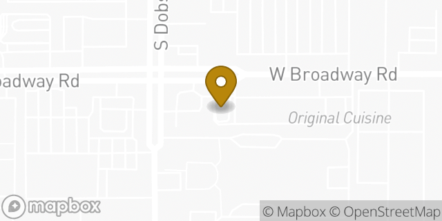 Map showing the location of Whataburger in Mesa, AZ 85202