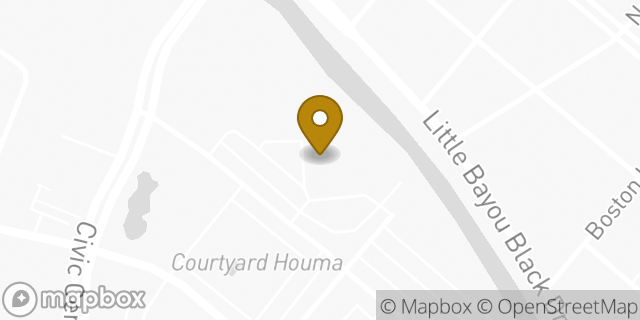 Map showing the location of The Church of Jesus Christ of Latter-day Saints in Houma, LA 70360