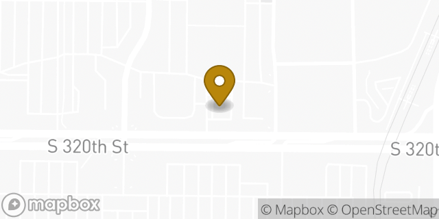 Map showing the location of Starbucks in Federal Way, WA 98003