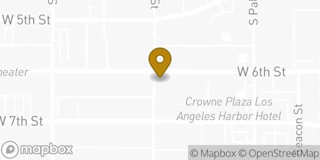 Map showing the location of Subway in San Pedro, CA 90731