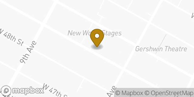 Map showing the location of Starbucks in New York, NY 10019