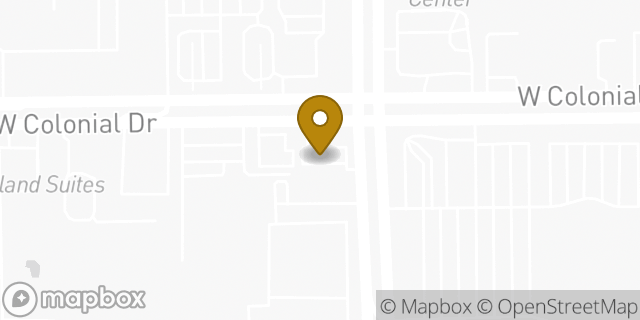Map showing the location of 7-Eleven in Orlando, FL 32808