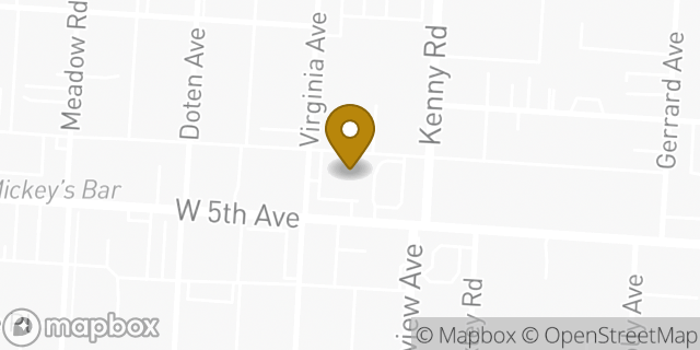 Map showing the location of AutoZone in Columbus, OH 43212