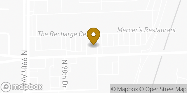 Map showing the location of Chase Bank in Peoria, AZ 85345