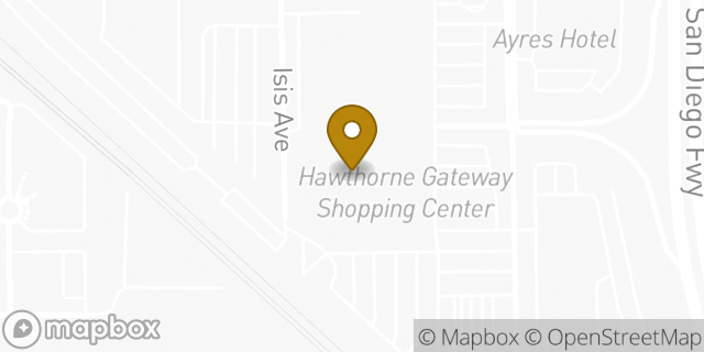 Map showing the location of Costco in Hawthorne, CA 90250