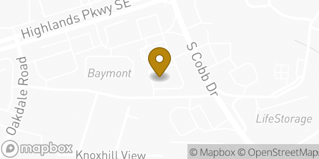 Map showing the location of McDonald's in Smyrna, GA 30080