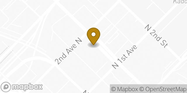 Map showing the location of Bank of America Walk-Up ATM | 121 N Washington in Minneapolis, MN 55401
