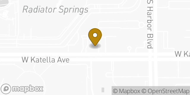 Map showing the location of National Car Rental in Anaheim, CA 92802