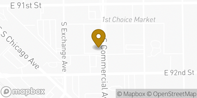 Map showing the location of Chase Bank in Chicago, IL 60617
