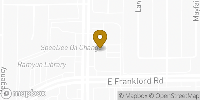 Map showing the location of The UPS Store in Carrollton, TX 75007
