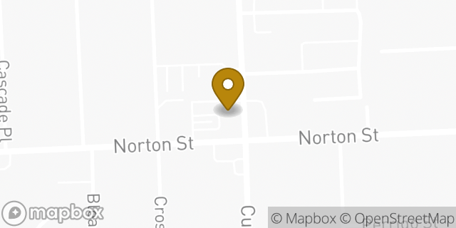 Map showing the location of Dunkin' in Rochester, NY 14609