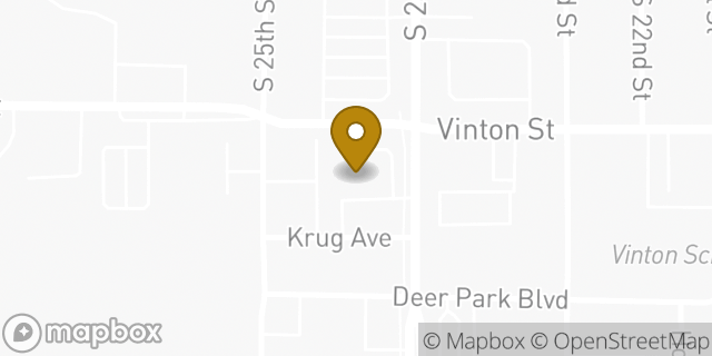 Map showing the location of AutoZone in Omaha, NE 68108