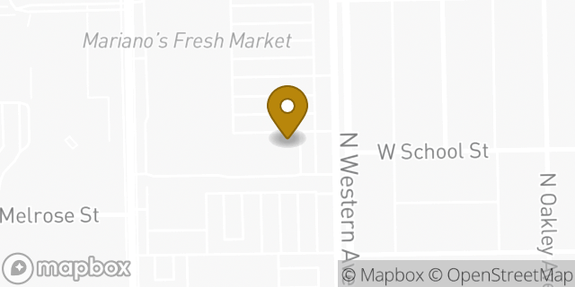Map showing the location of Chipotle Mexican Grill in Chicago, IL 60618
