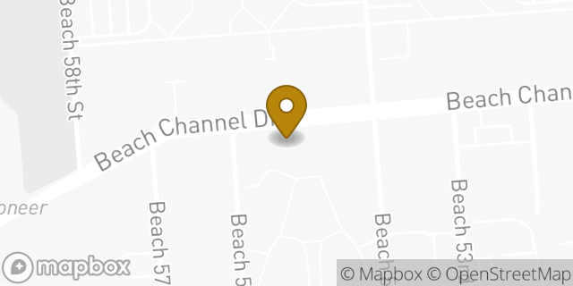 Map showing the location of Amazon Locker - Honesty in Arverne, NY 11692