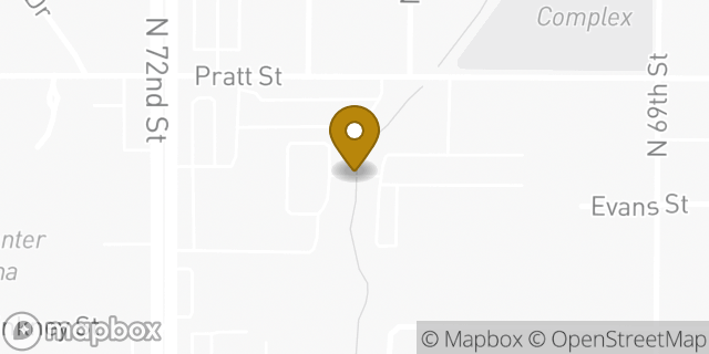 Map showing the location of Woodhouse Ford Of Omaha in Omaha, NE 68134