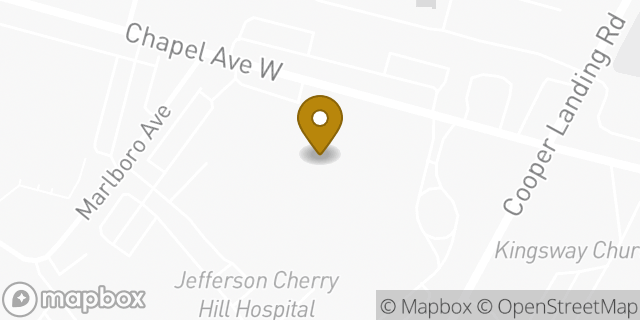 Map showing the location of Otolaryngology - Head & Neck Surgery at Cherry Hill in Cherry Hill, NJ 08002