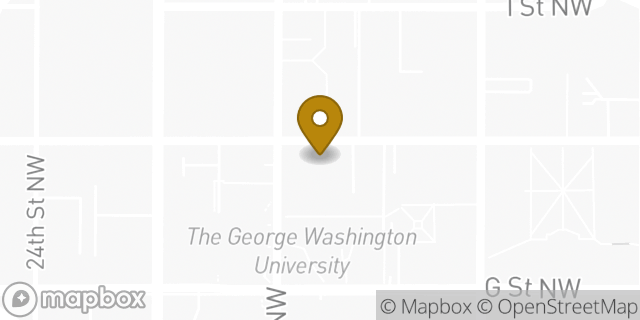 Map showing the location of Starbucks in Washington, DC 20052
