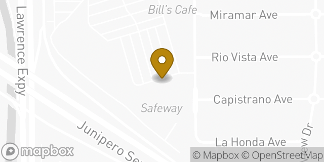 Map showing the location of Coinstar in San Jose, CA 95129