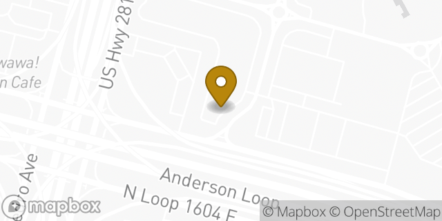 Map showing the location of Starbucks in San Antonio, TX 78232