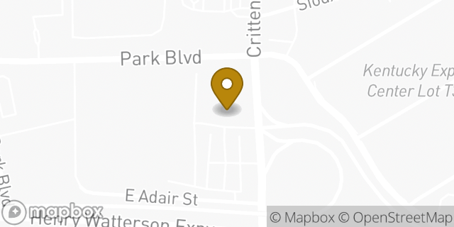 Map showing the location of Budget Car Rental in Louisville, KY 40209