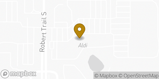 Map showing the location of Aldi in Inver Grove Heights, MN 55077