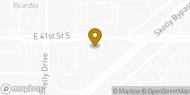 Map showing the location of Chipotle Mexican Grill in Tulsa, OK 74135